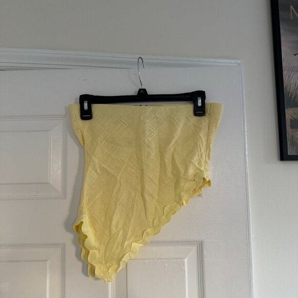 *NWT* Princess Polly Sunburst Strapless Top  - Yellow - Picture 4 of 5